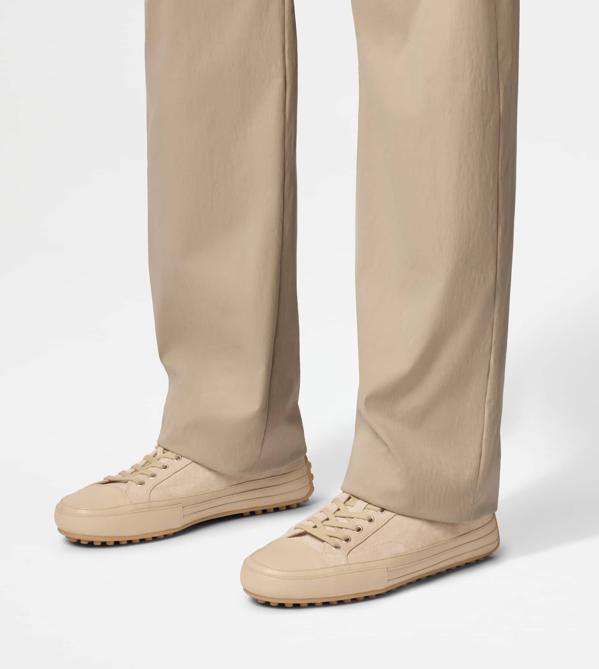 SNEAKERS IN SUEDE - BEIGE - 7