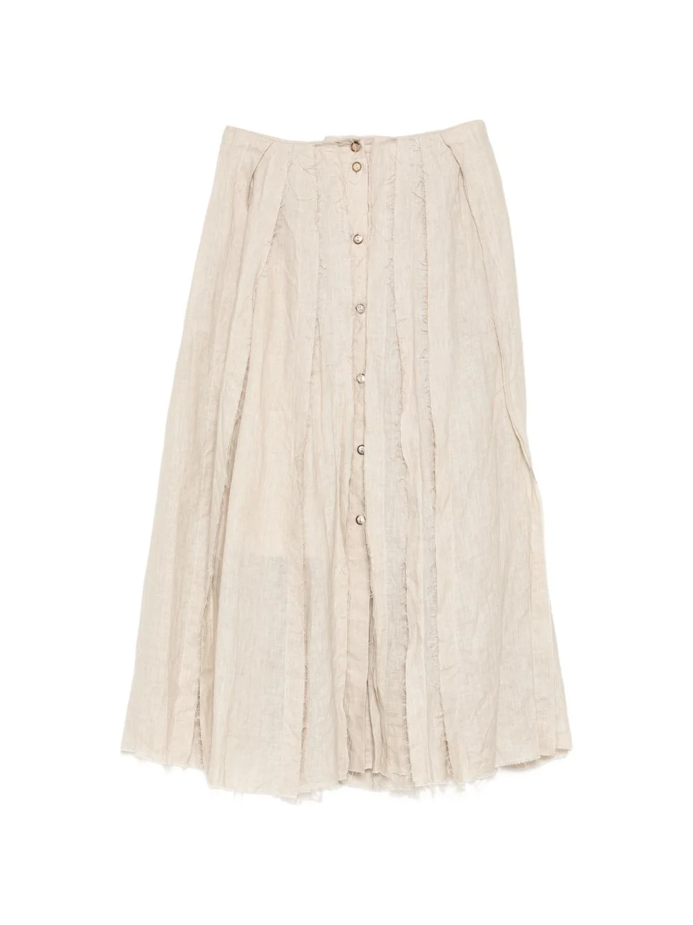 raw-edged pleated skirt - 1