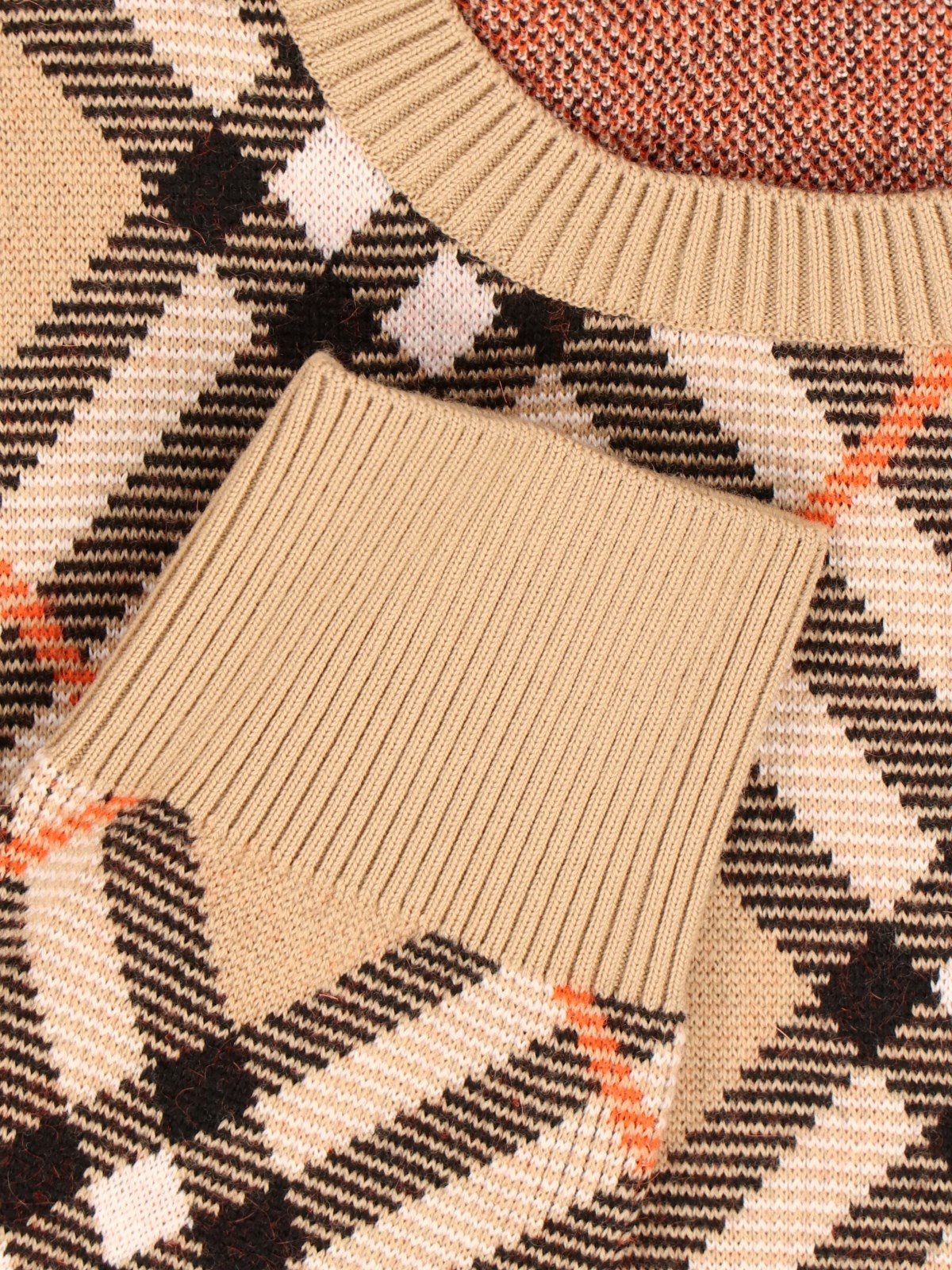 'CHECK' CREW NECK SWEATER - 5