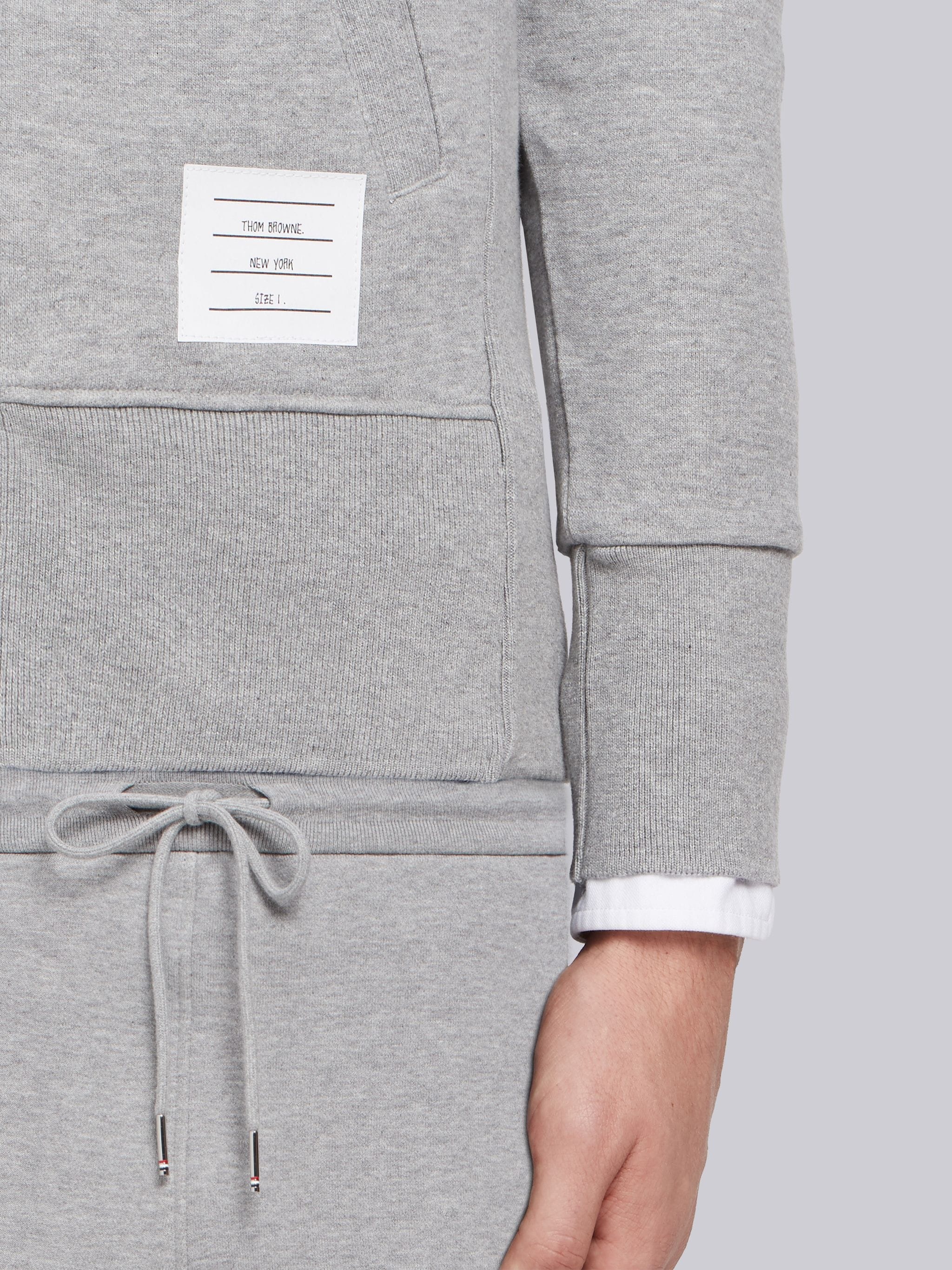 Light Grey Loopback Jersey Knit Engineered 4-bar Classic Hoodie - 6