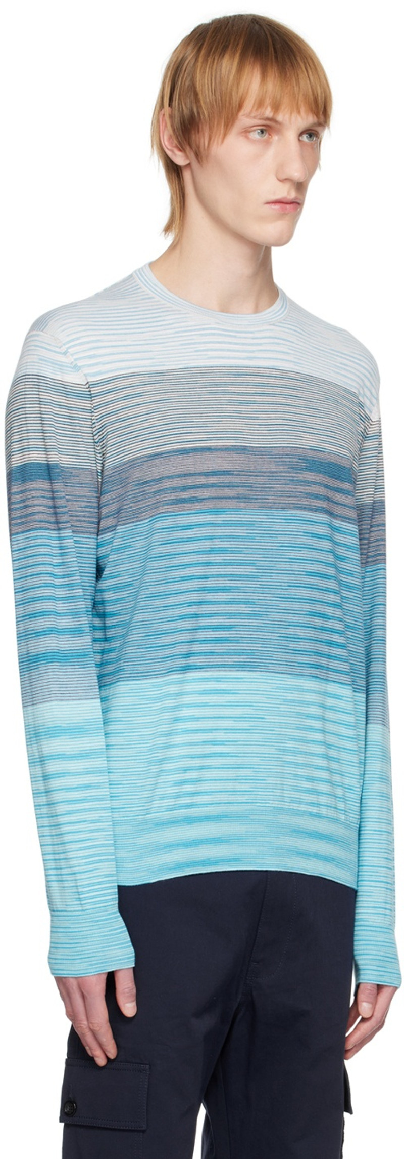 Missoni Blue Striped Sweater outlook