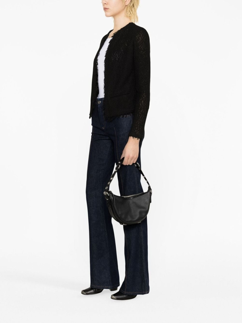 Shavani fringed-hem tweed jacket 4
