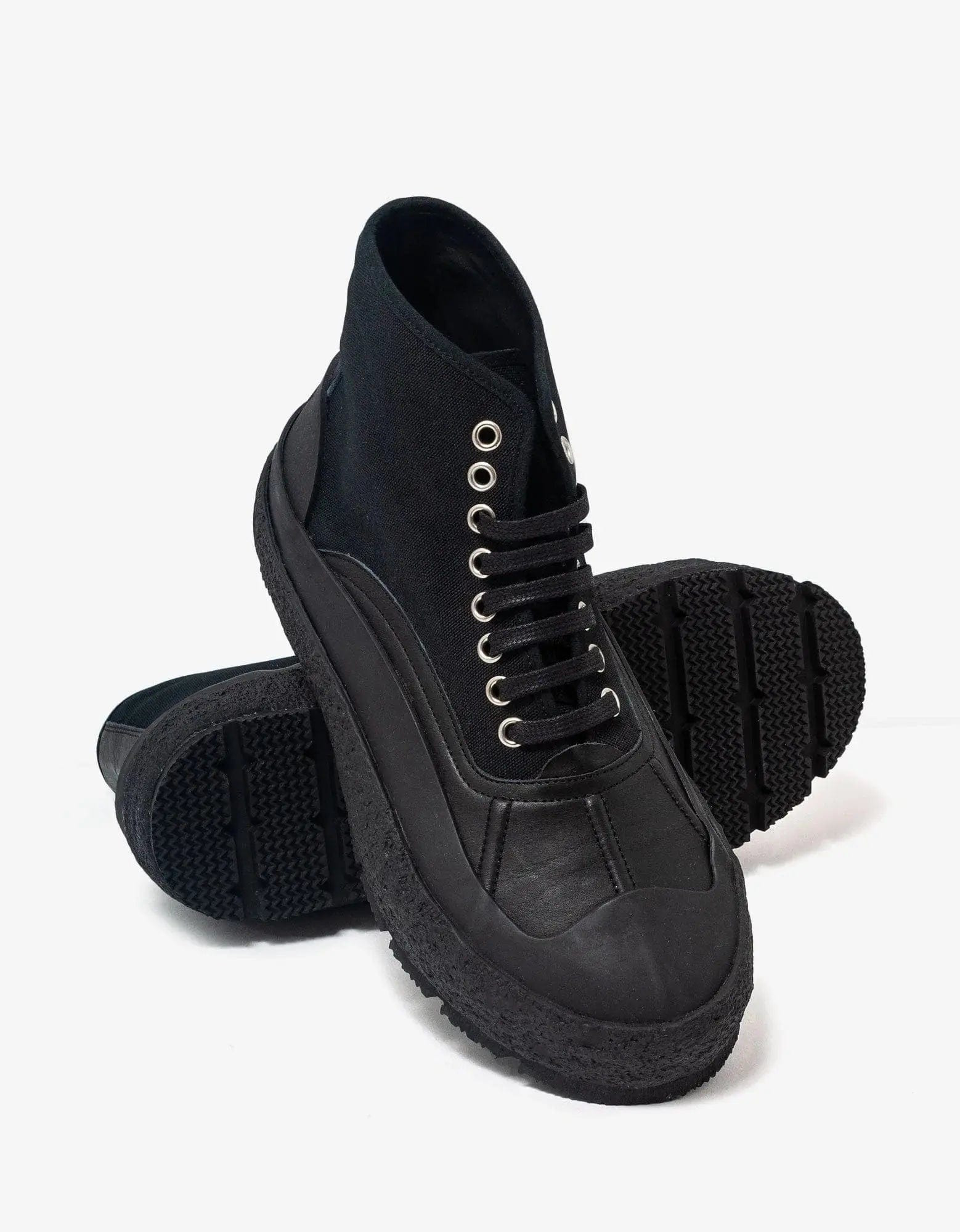 Jil Sander Black High Top Trainers - 9