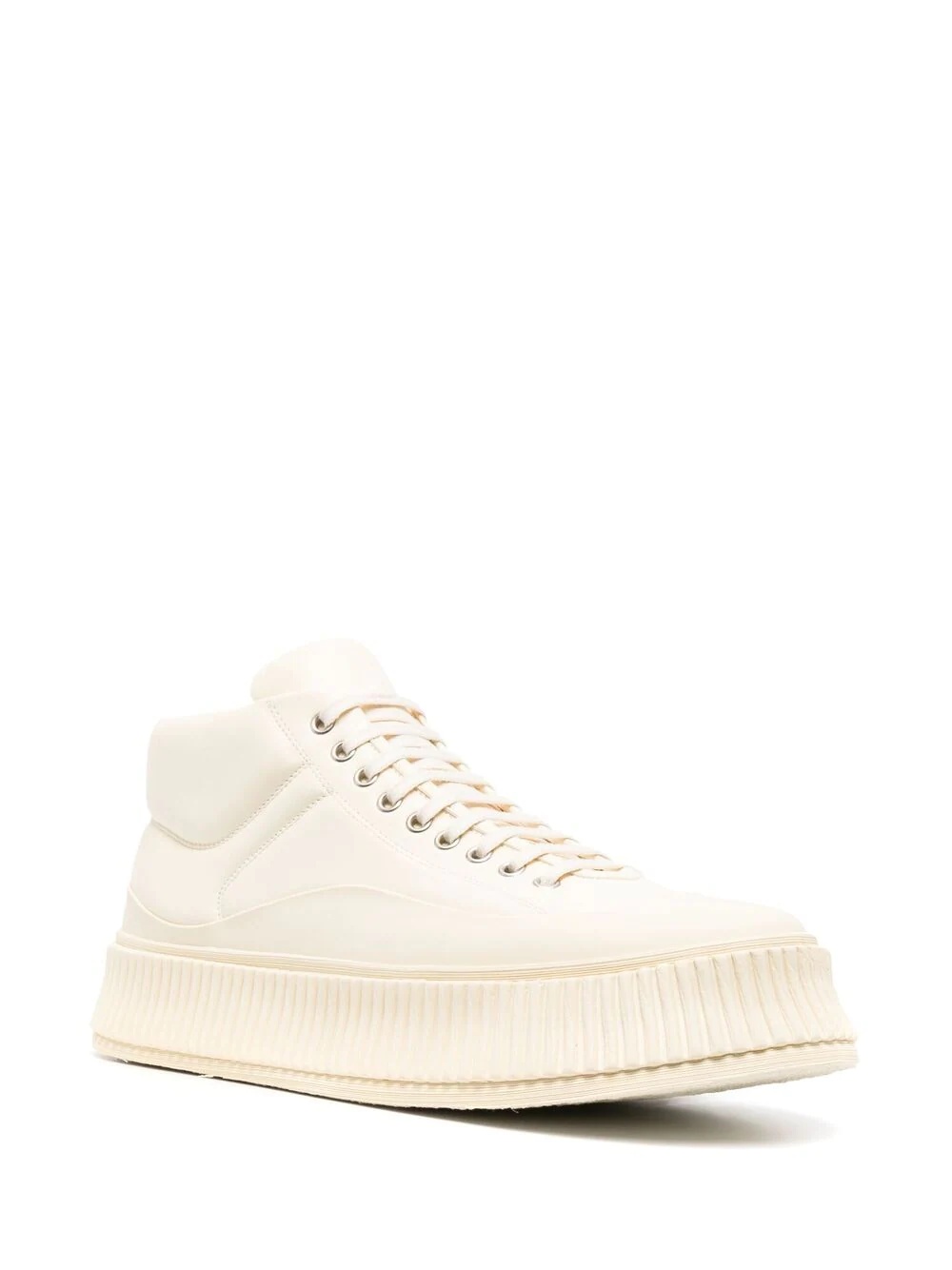 ribbed mid-top sneakers - 2