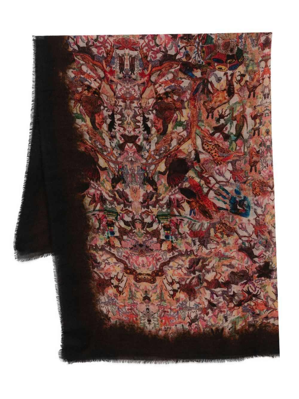 abstract-pattern print scarf - 1