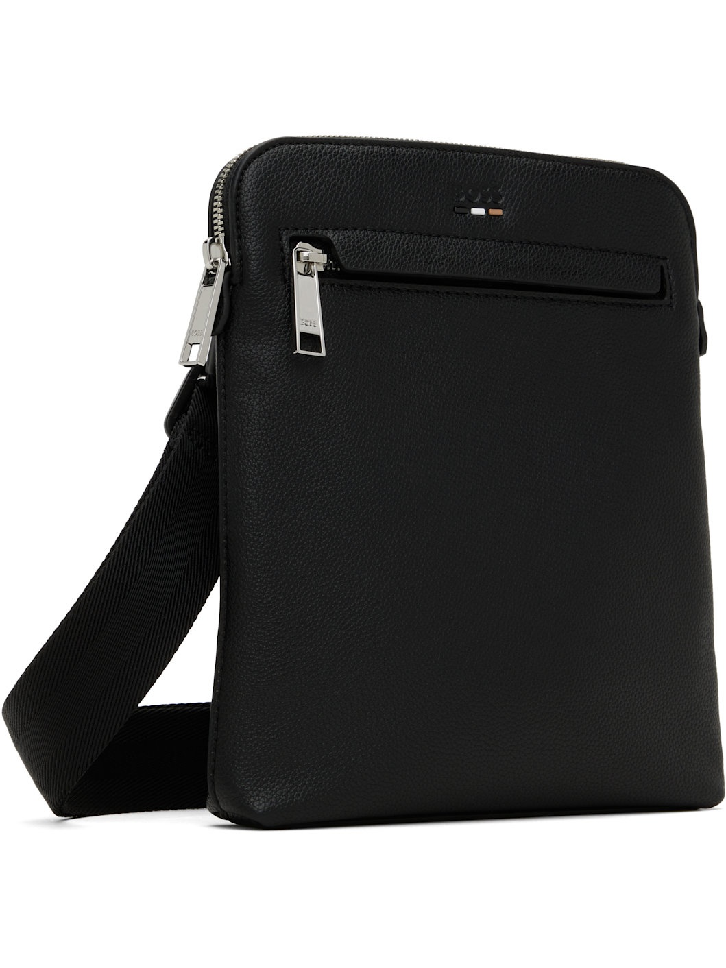 Black Pebble-Grained Faux-Leather Bag - 2