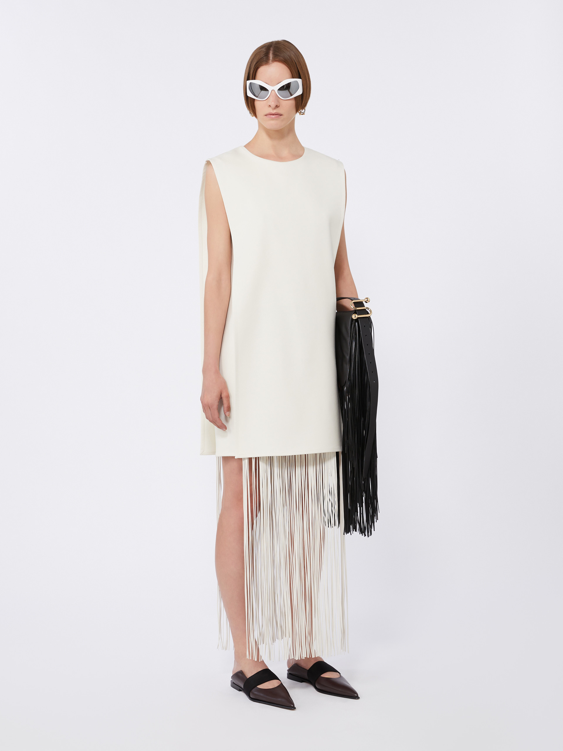 FINNICI Fringed crewneck dress - 2