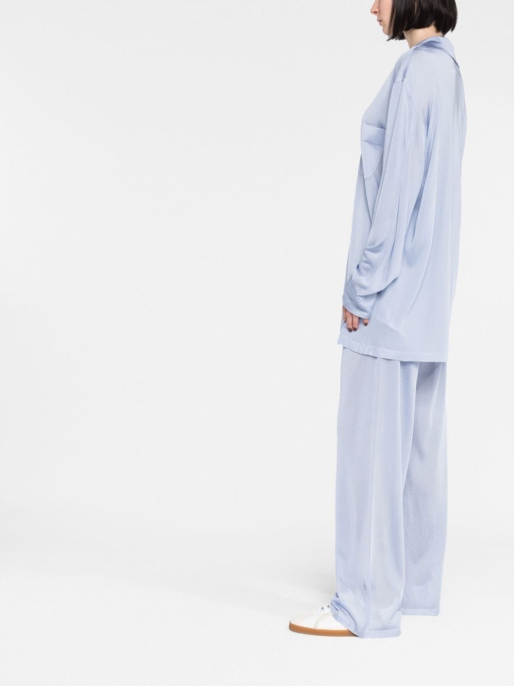 high-waisted wide-leg trousers - 6