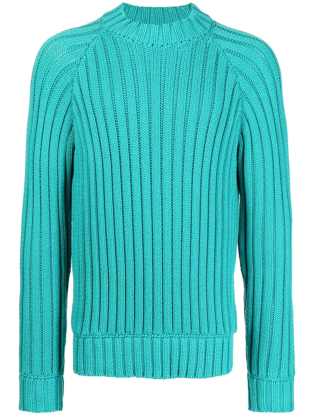 ribbed-knit raglan jumper - 1