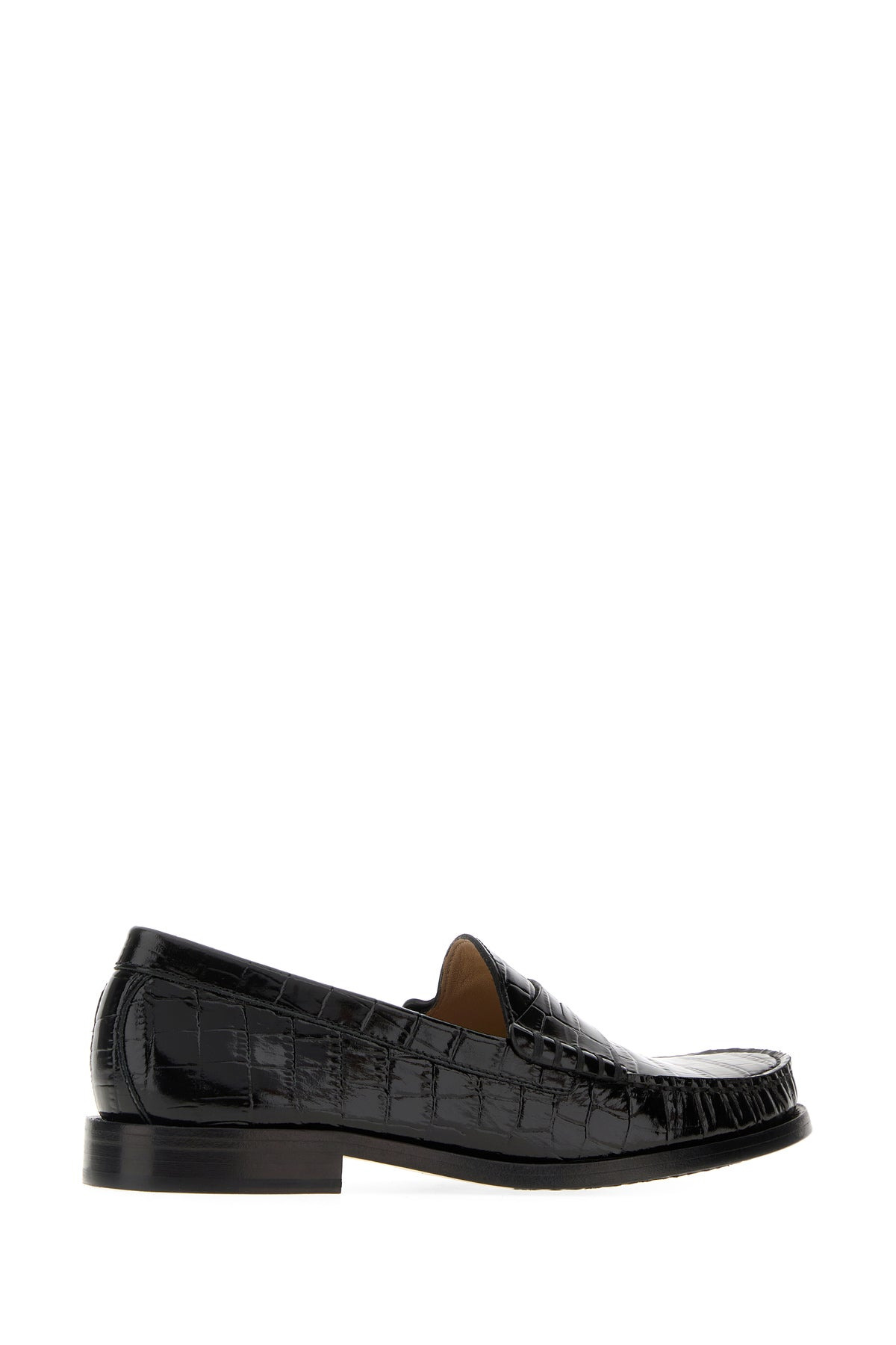 Black leather Lottie loafers - 3
