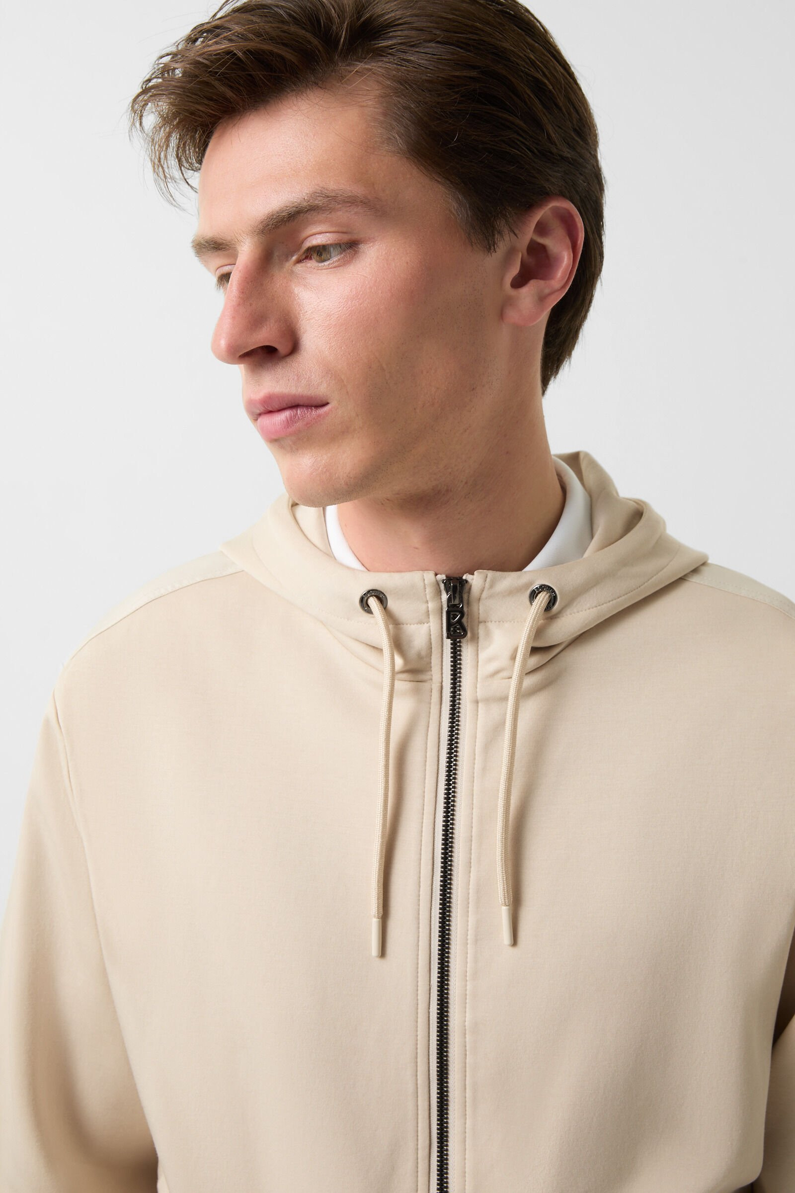 Steven jersey jacket in Cream - 4