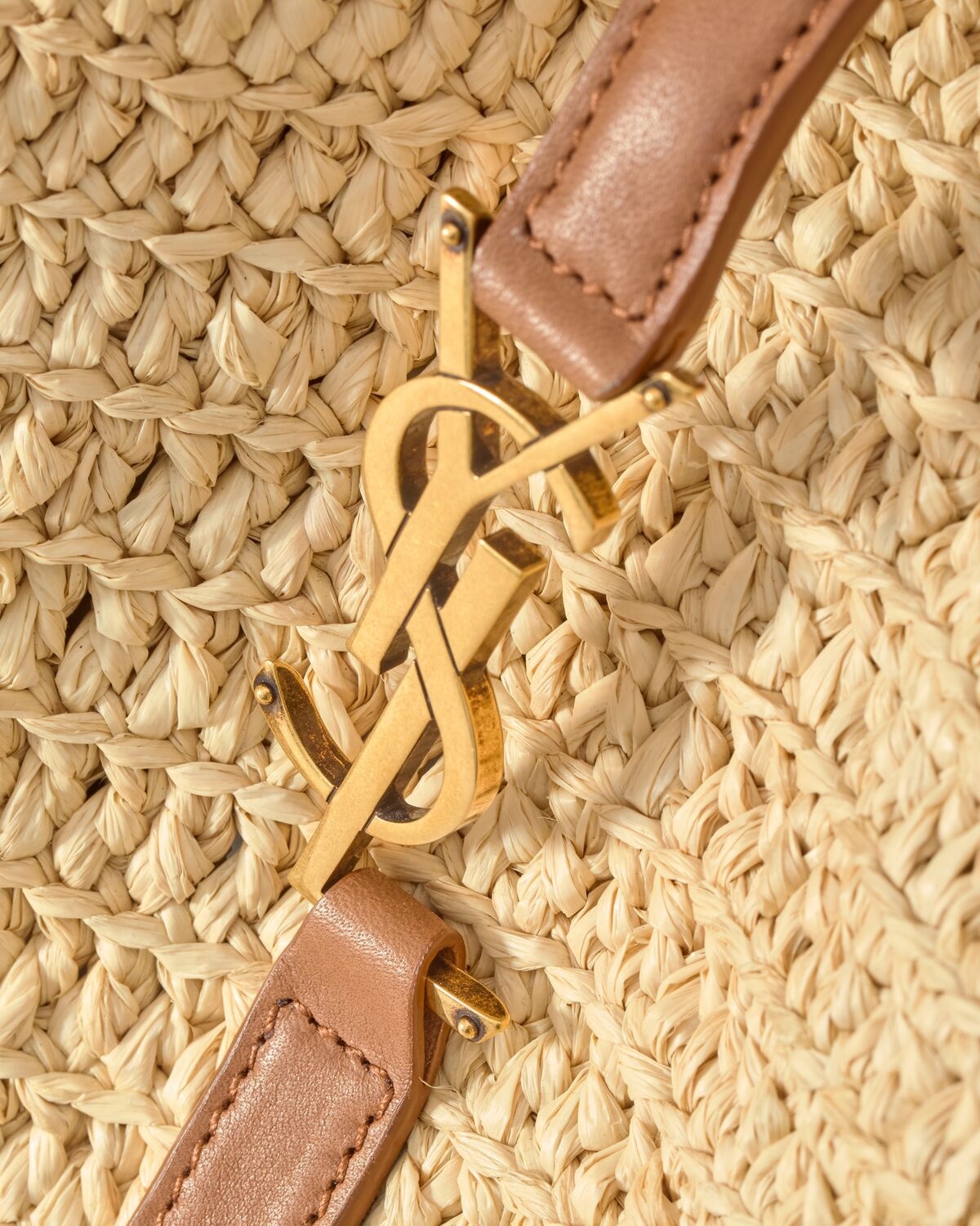 LE 5 À 7 SUPPLE SMALL IN RAFFIA AND LEATHER - 7