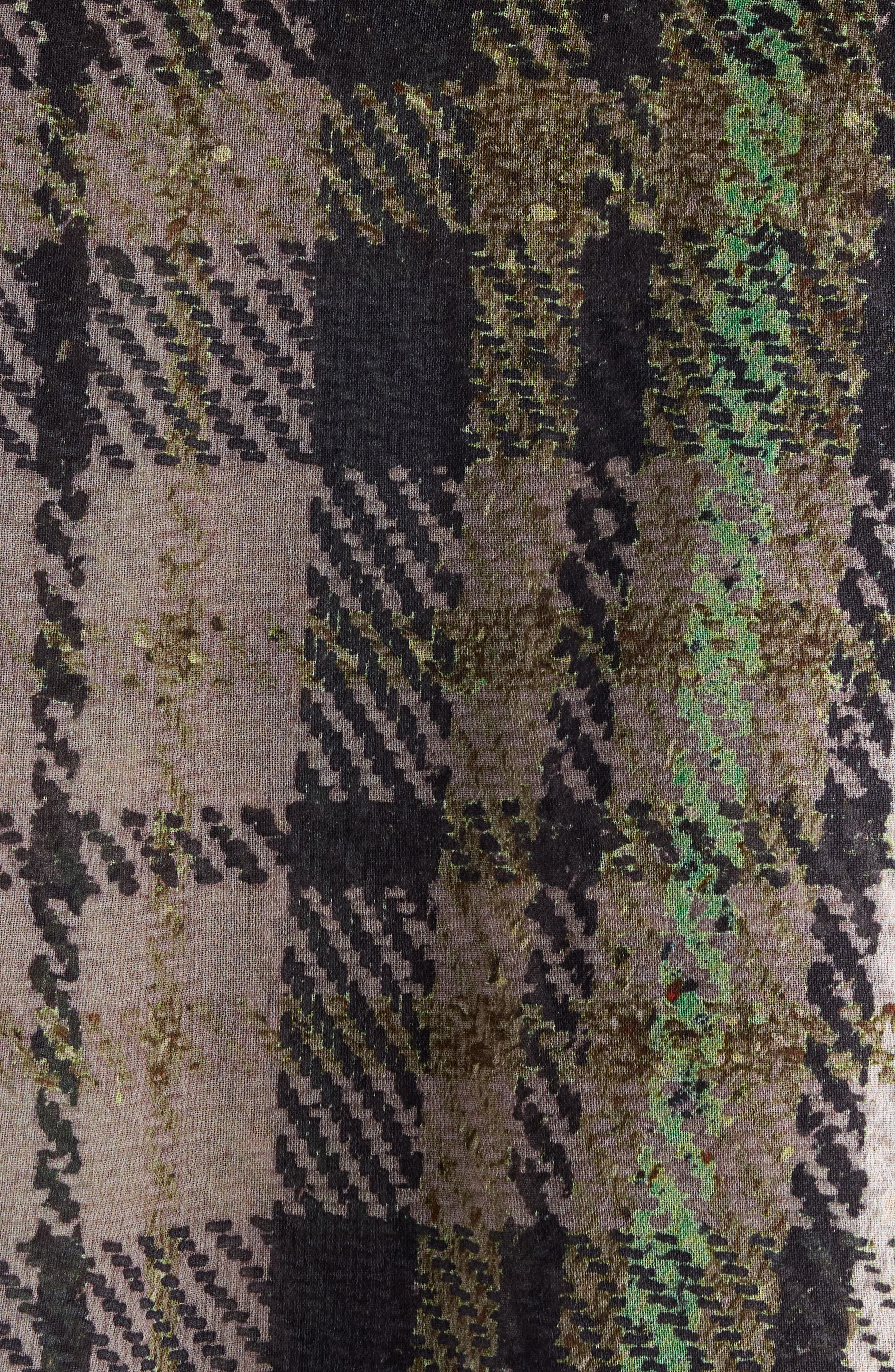 Acne Studios Senelle Plaid Silk Shirt in Green/Grey at Nordstrom - 6