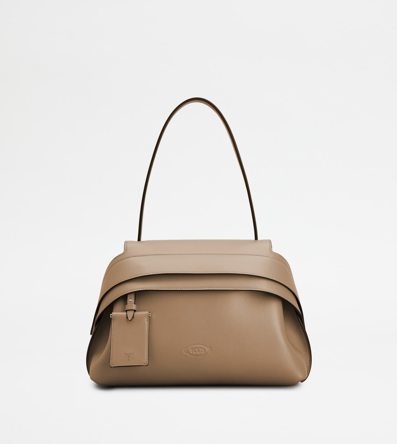 TOD'S WAVE BAG IN LETHER SMALL - BEIGE 1
