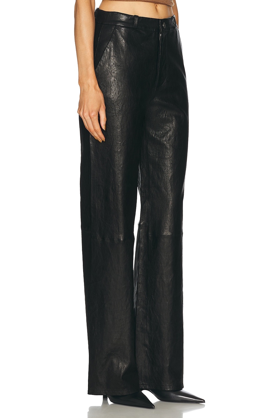 Relaxed Leather Trouser - 2