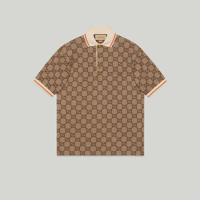 GG cotton silk polo shirt 1