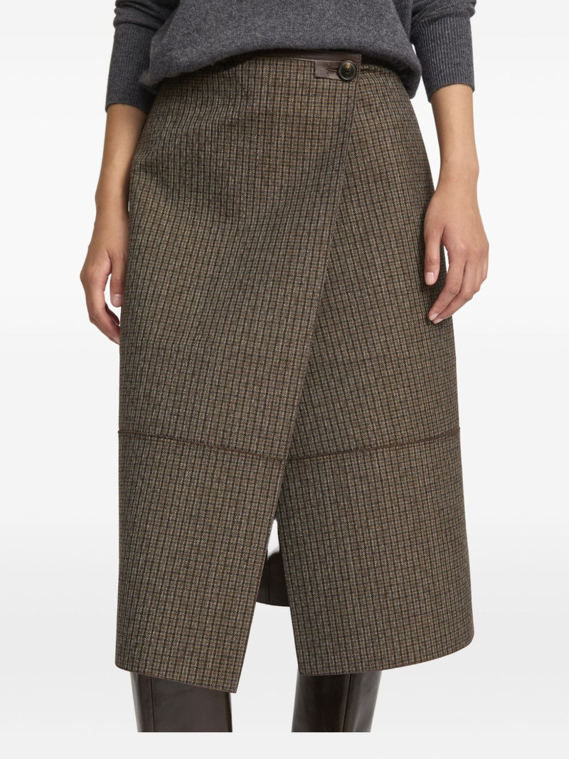leather wrap midi skirt 3
