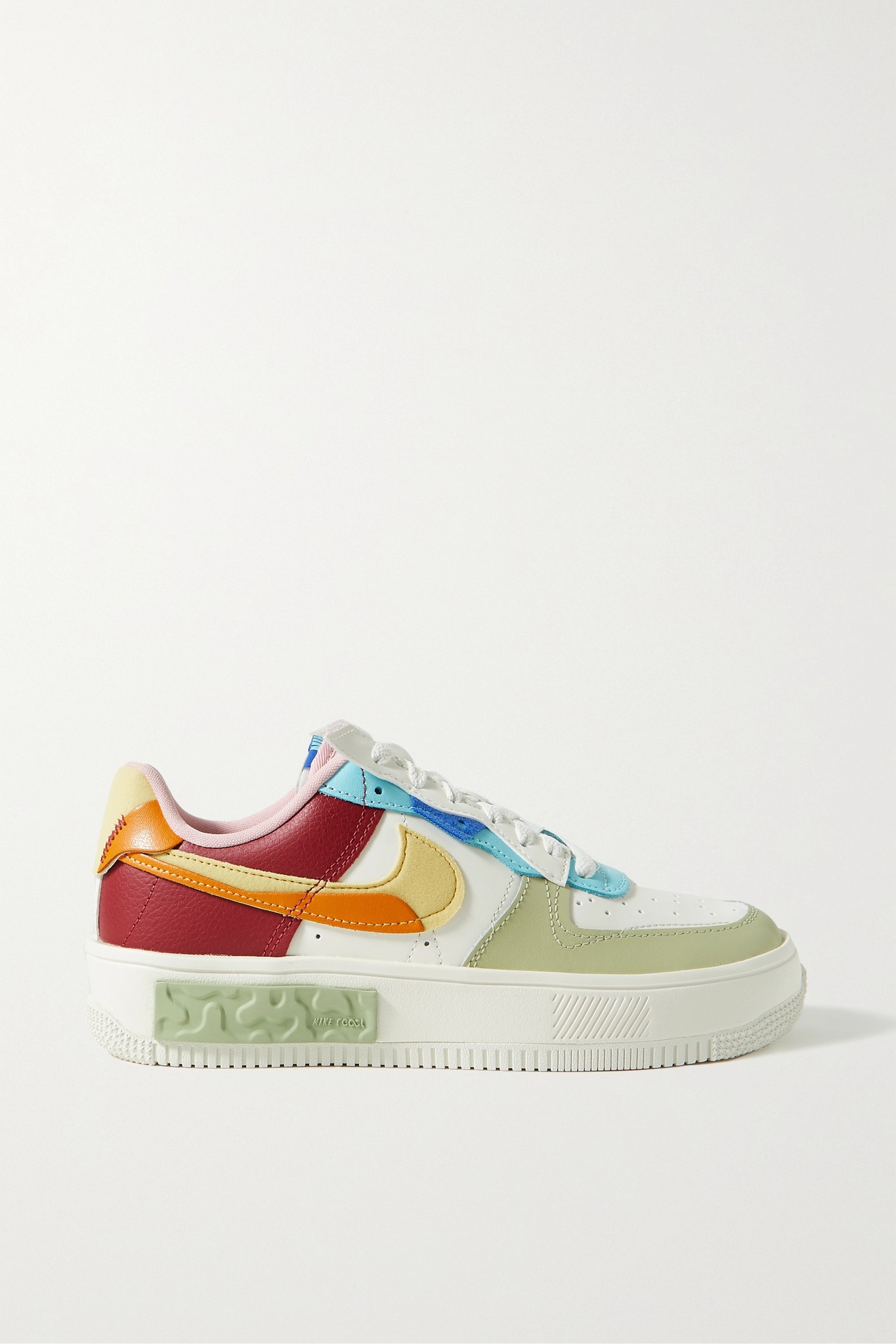 Air Force 1 Fontanka faux suede-trimmed leather sneakers - 1