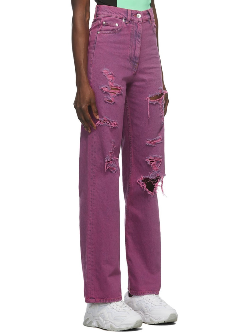 MSGM Pink Distressed Jeans outlook