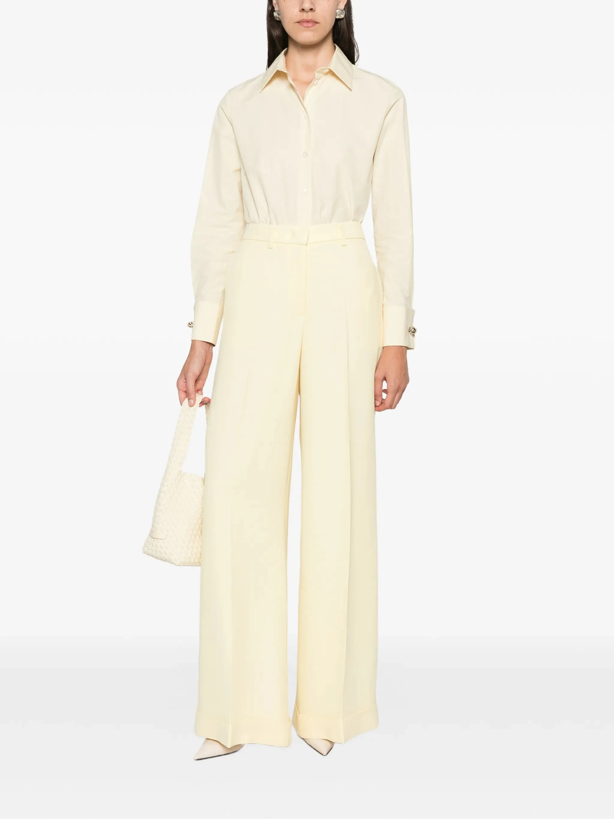 Fabiana Filippi Embellished-cuff Long-sleeve Shirt - 1