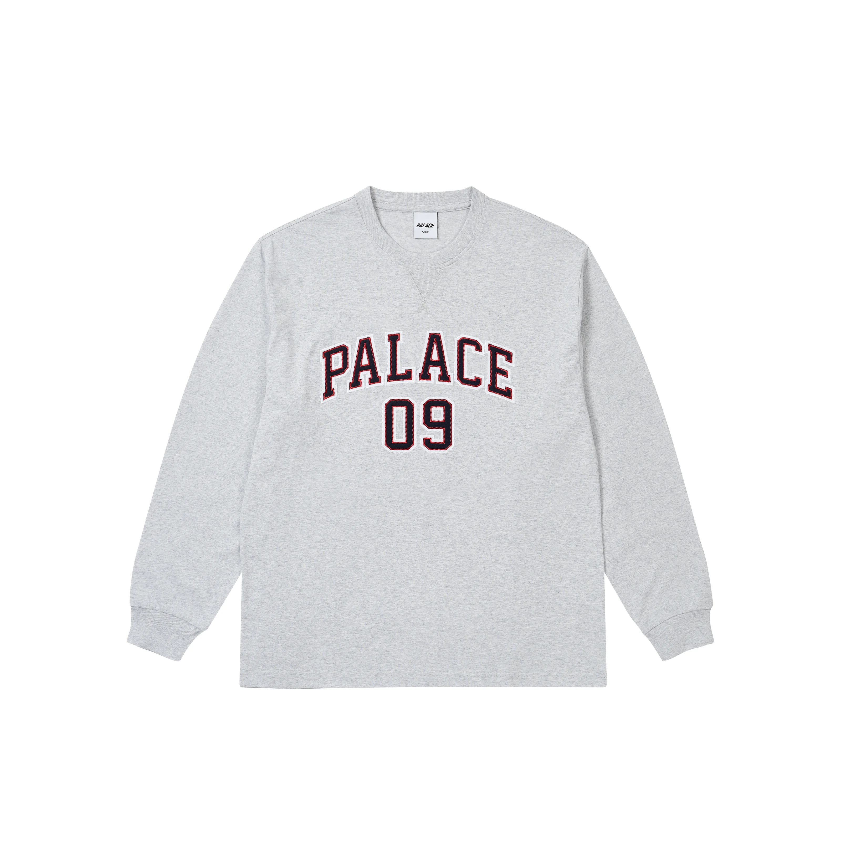 09 PALACE LONGSLEEVE GREY MARL - 1