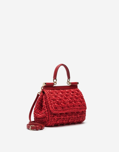 Dolce & Gabbana Small Sicily bag in raffia crochet outlook