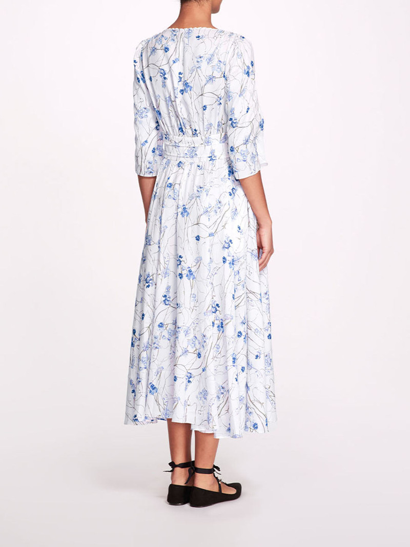 Marchesa CARNATION SATEEN MIDI DRESS outlook