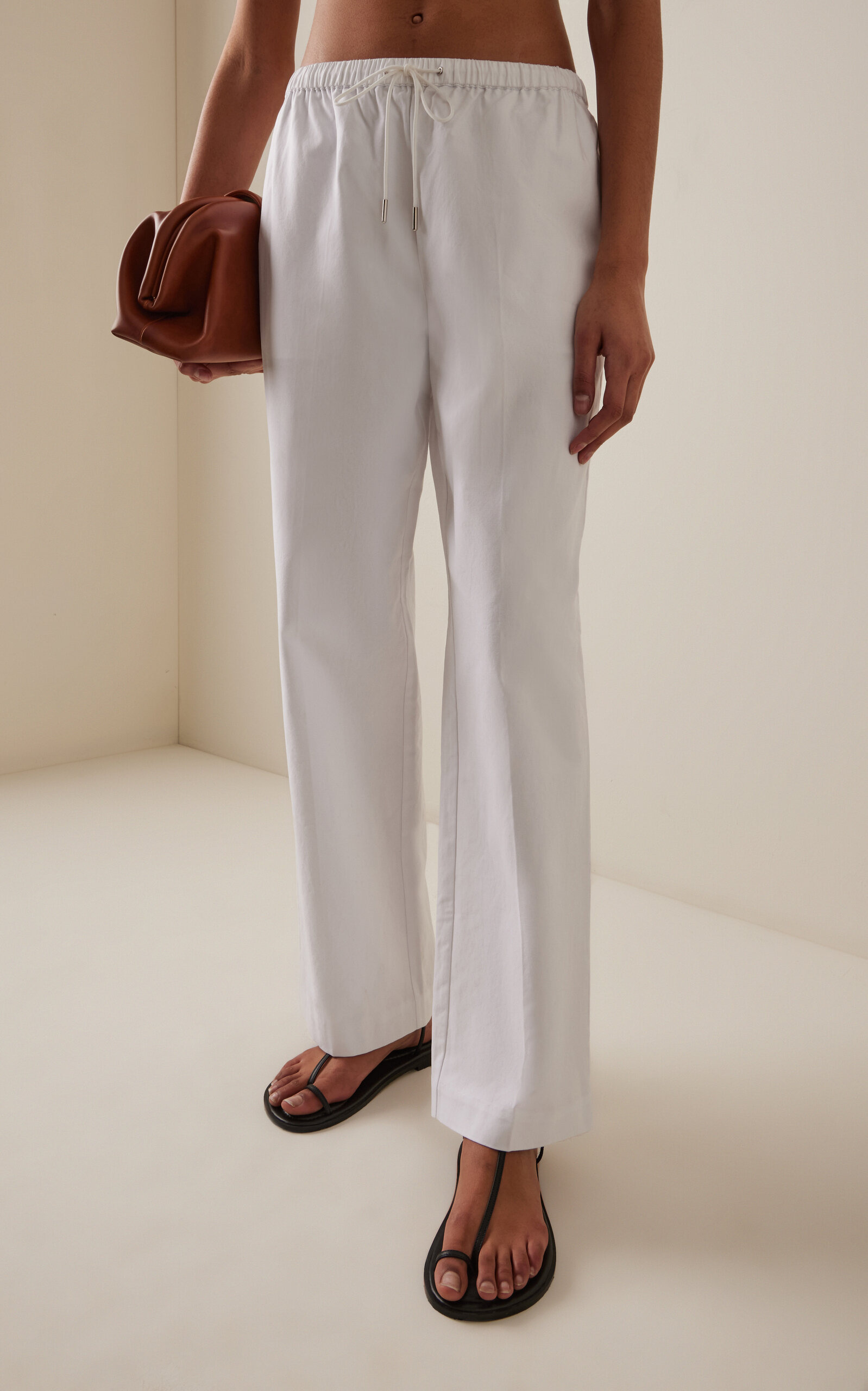 Paloma Cotton Straight-Leg Pants white - 3