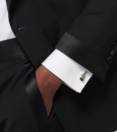 Lanvin Embellished cufflinks with onyx outlook