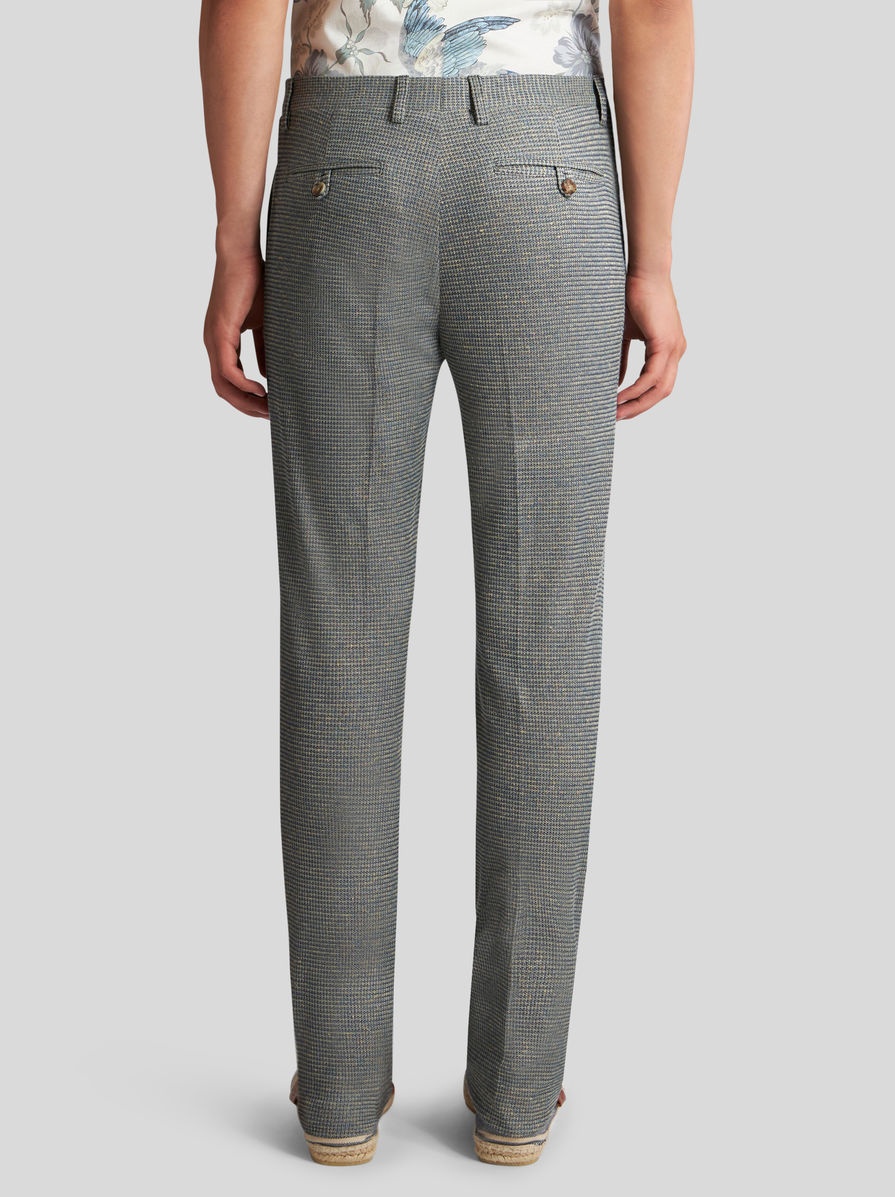 LINEN JACQUARD TROUSERS - 4