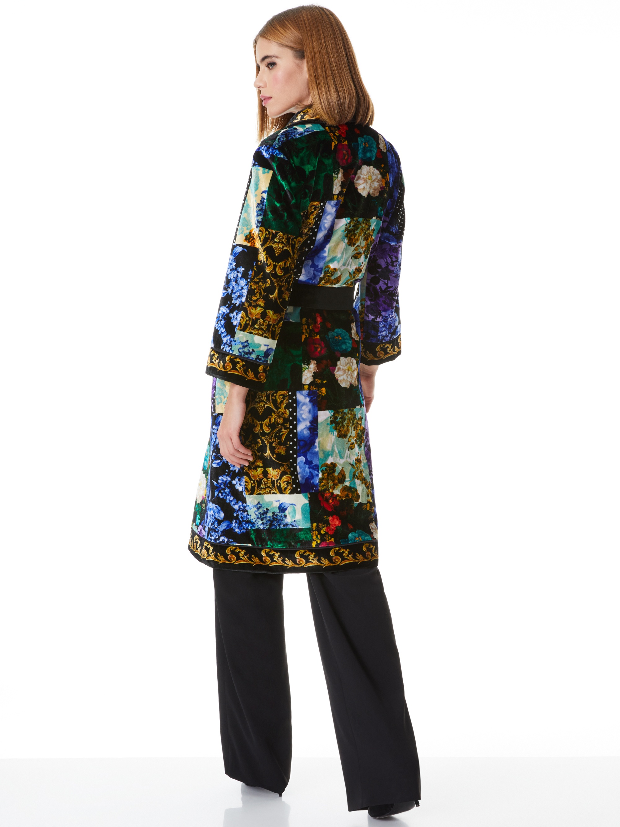 EILENE BELTED VELVET KIMONO - 3