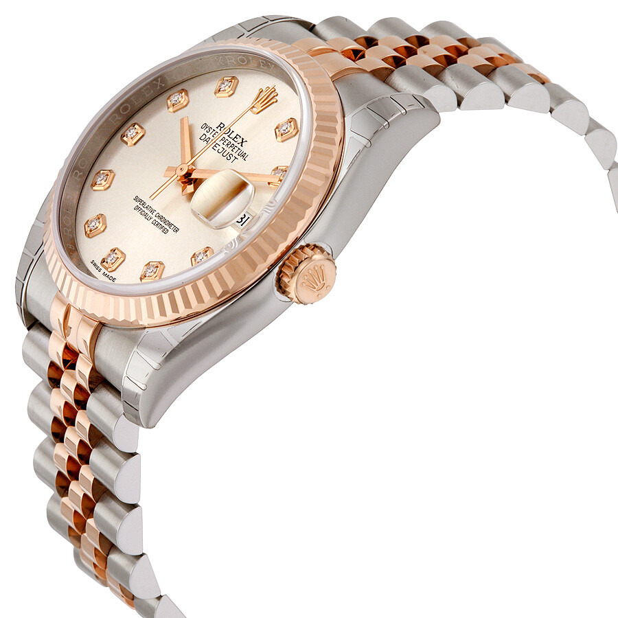 Rolex Datejust 36 Silver Dial Stainless Steel and 18K Everose Gold Jubilee Bracelet Automatic Men's  - 2