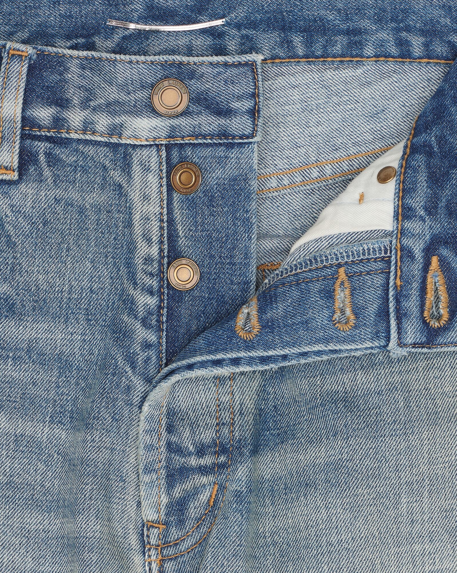 mid-waist jeans in melrose blue denim - 3
