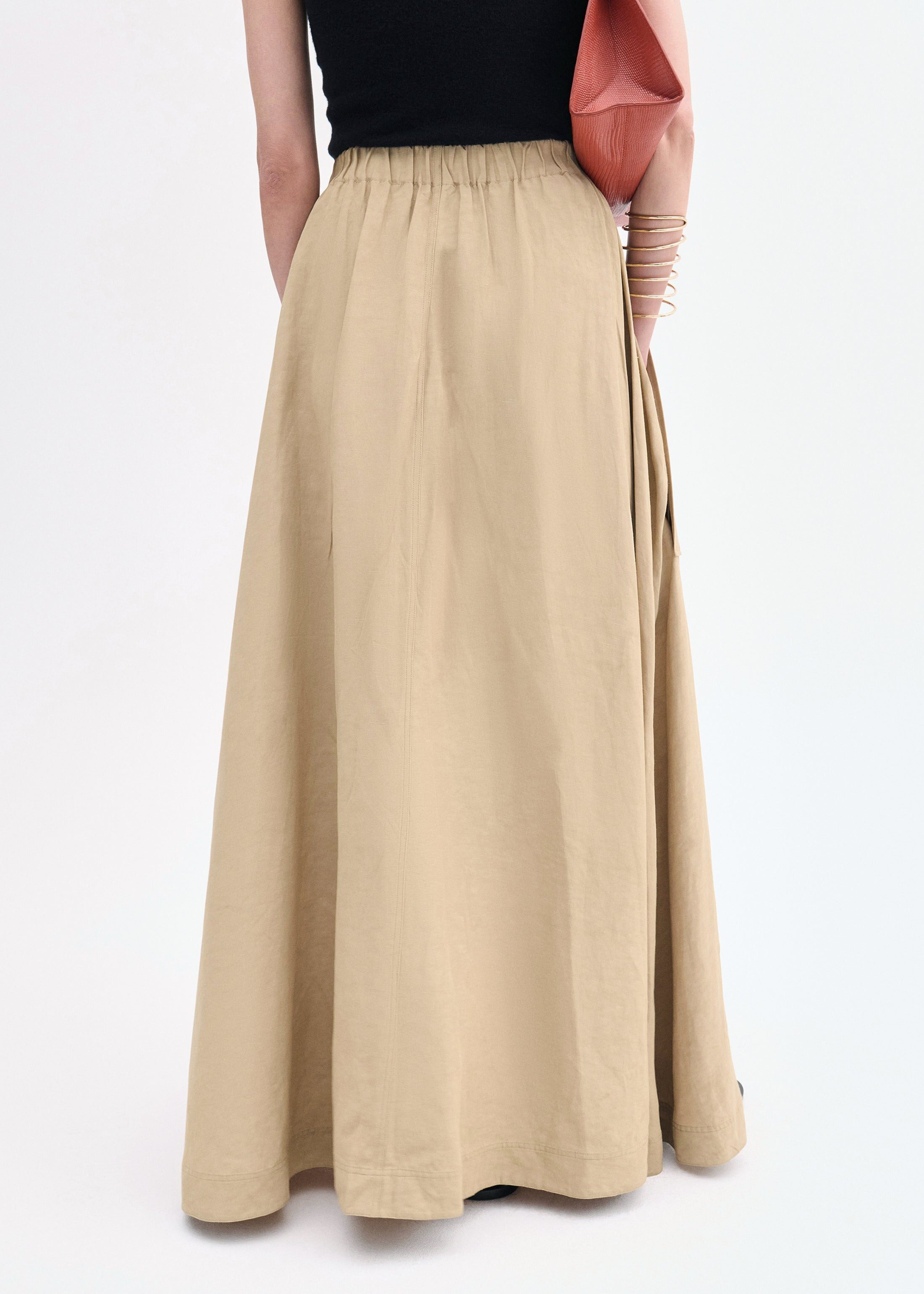 Parachute Skirt in Viscose Linen - 5