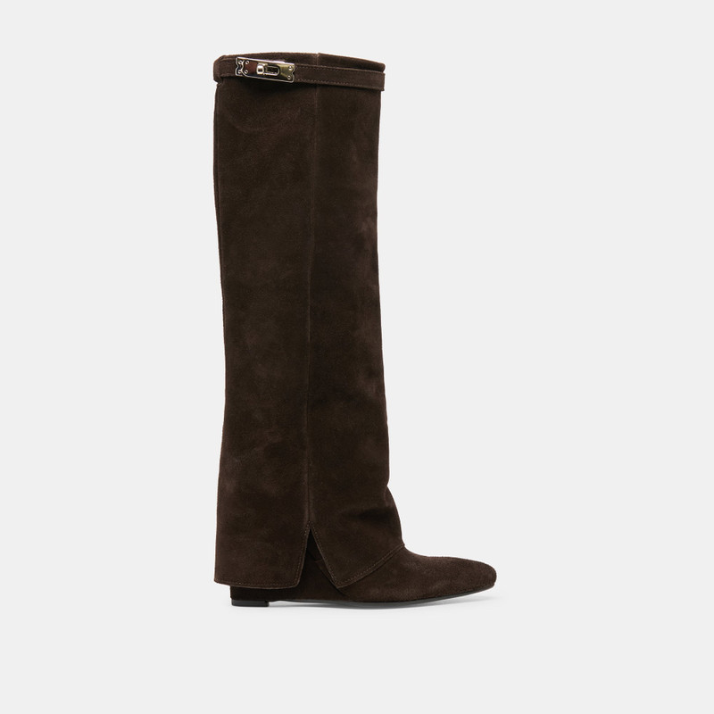 AGGY BOOTS DK BROWN SUEDE 1