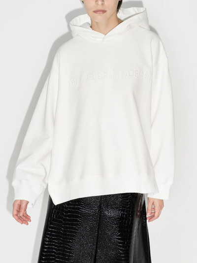 MM6 Maison Margiela logo-embossed relaxed-fit hoodie outlook