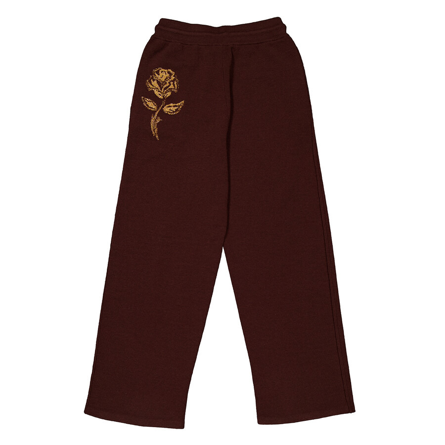 Burberry Rose Print Wool Track Pants - 2