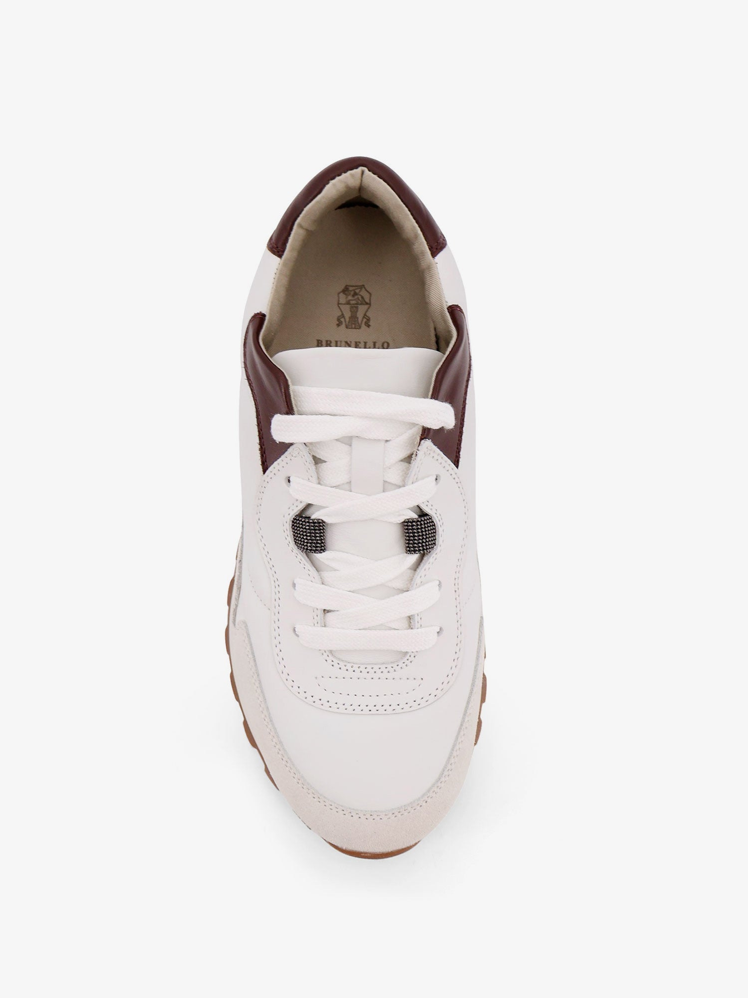 LOW-TOP LEATHER SNEAKERS WITH MONILI DETAIL - 5