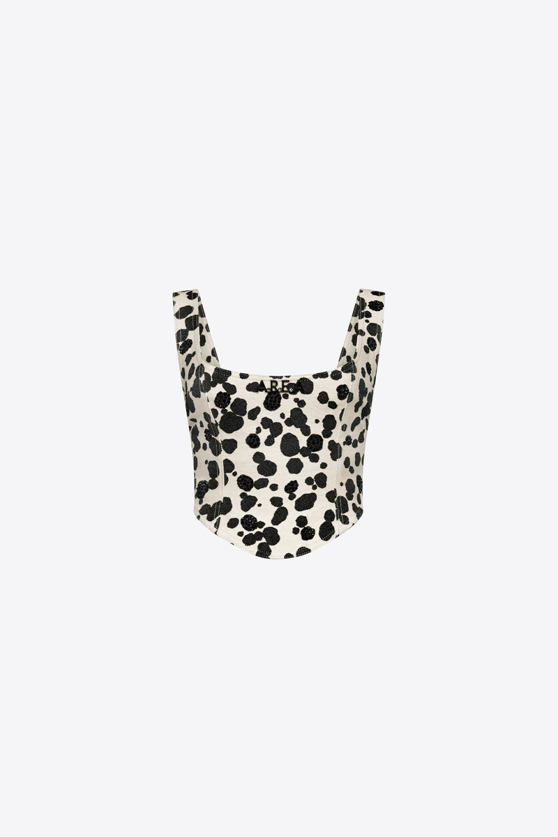 DALMATIAN DENIM CORSET TOP - 1