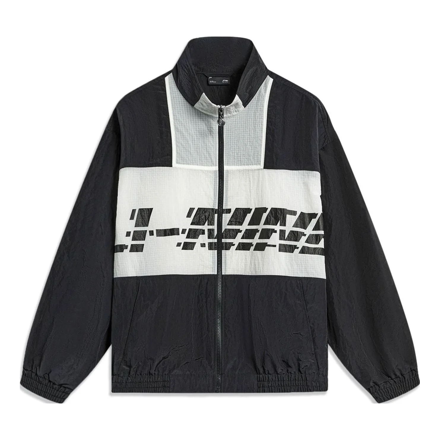 Li-Ning Windbreaker Athletic Jacket 'Black White' AJDT405-1 - 1