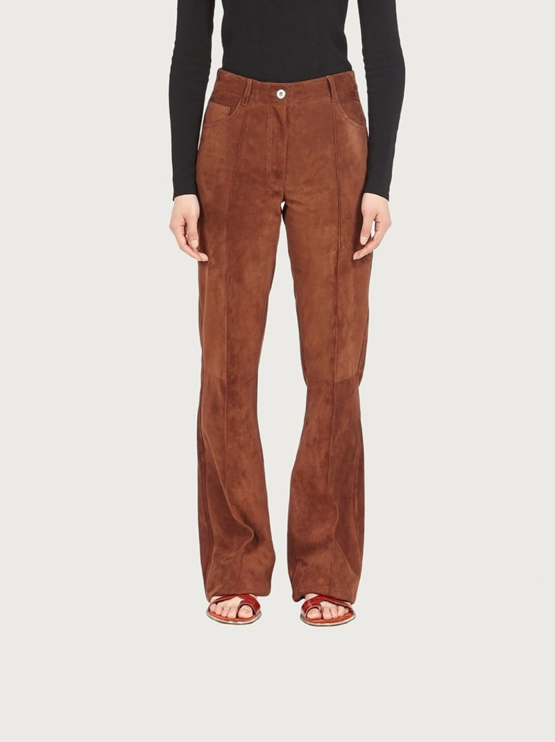 FERRAGAMO SUEDE FIVE POCKET TROUSER outlook