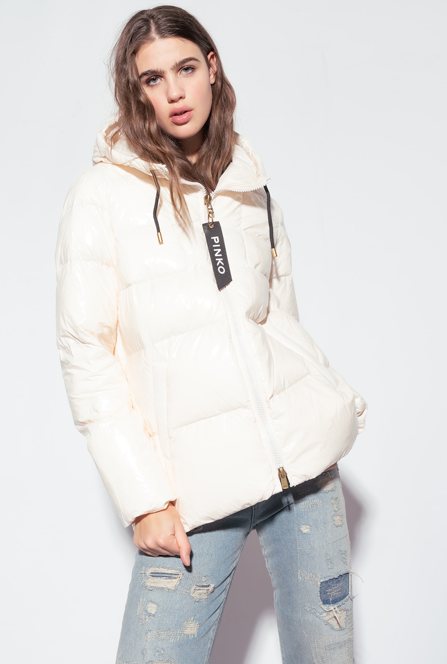 CRYSTAL NYLON PEA JACKET - 2