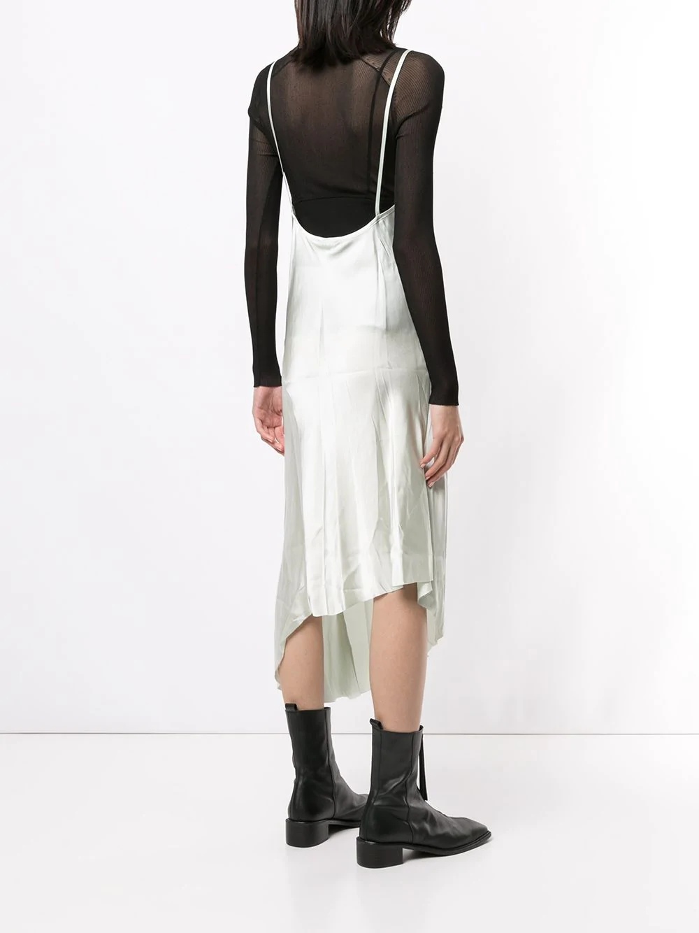 asymmetric slip dress - 4