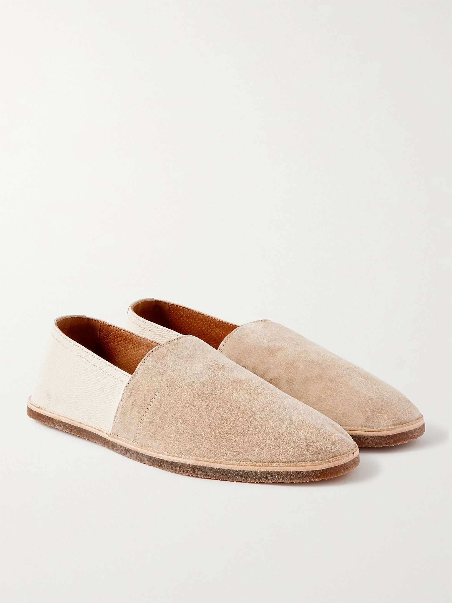 Suede and Linen Espadrilles - 4