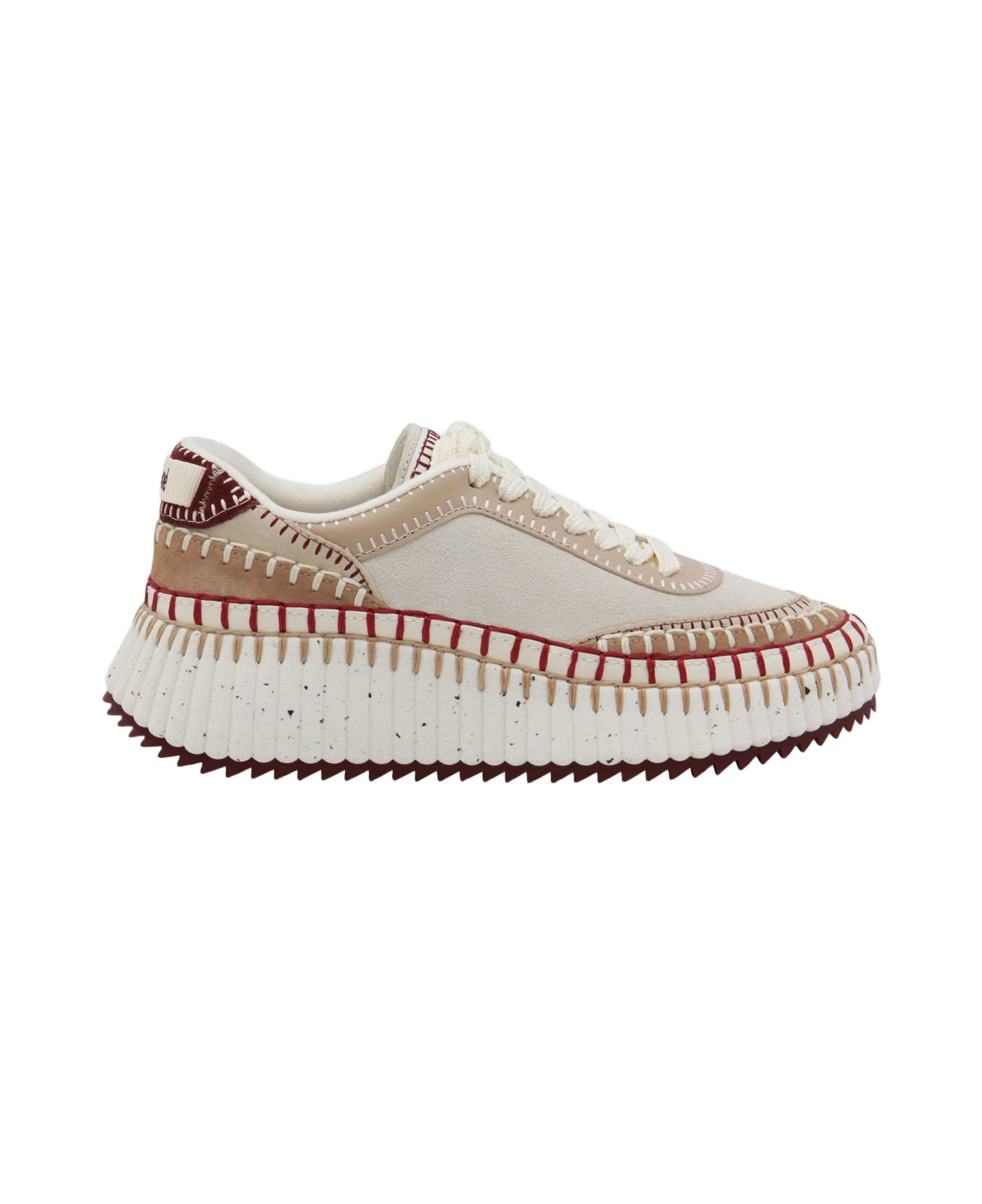 Beige And Red Nama Sneakers - 1