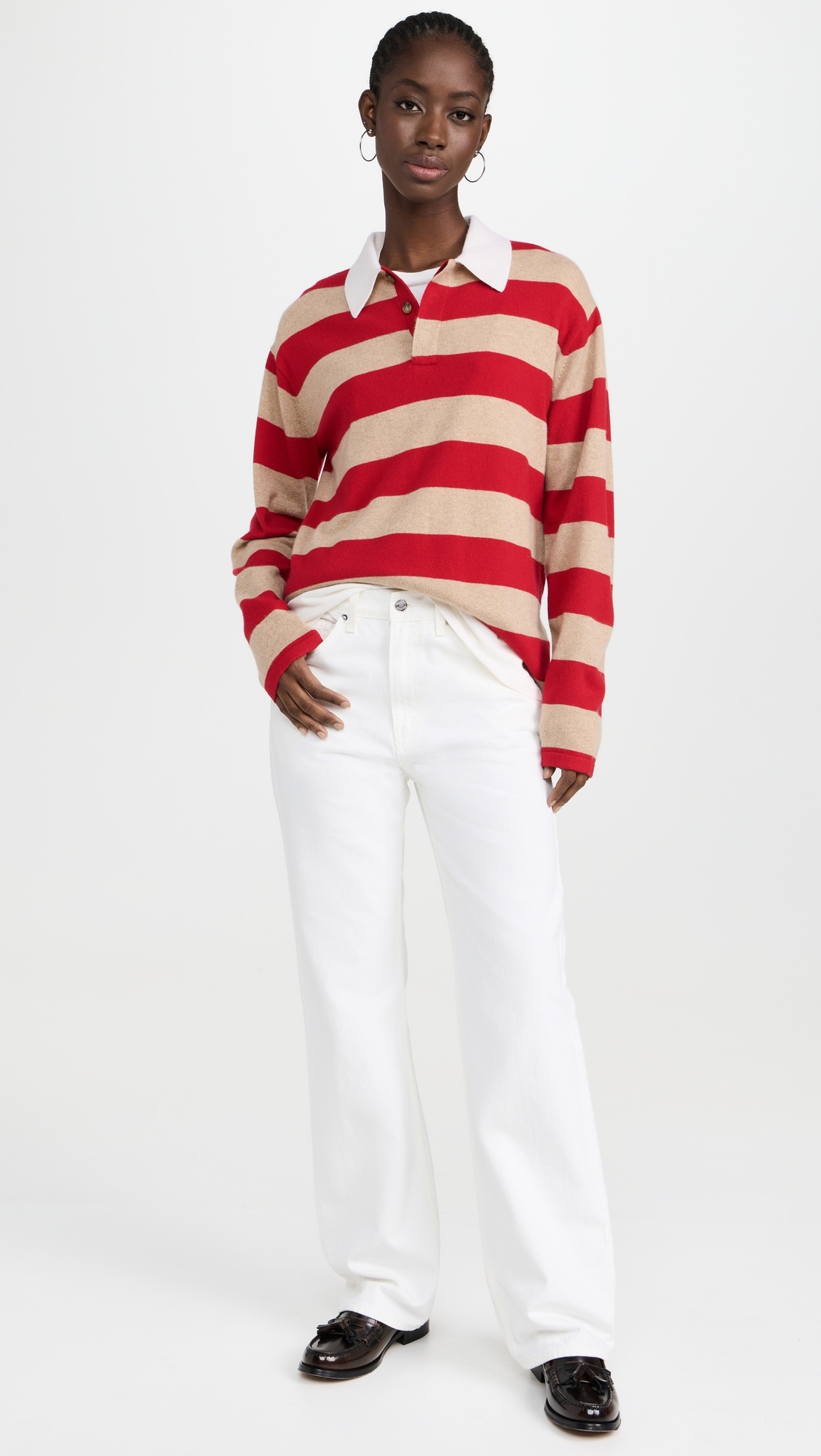 Striped Rugby Cashmere Sweater - 4