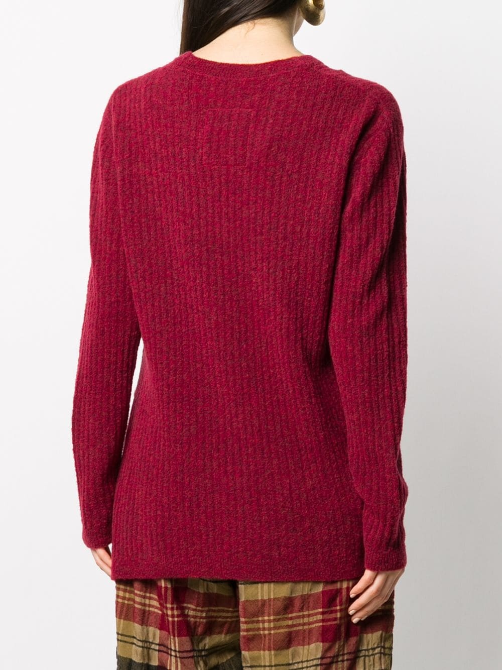 ribbed crew-neck jumper - 4