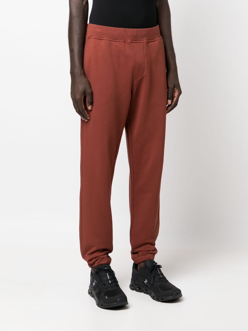 logo-embroidered cotton track pants - 3