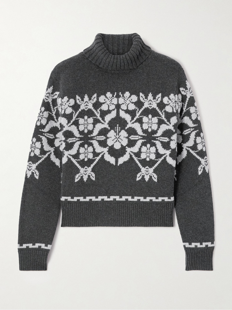 Fair Isle Wool And Cashmere-blend Turtleneck Sweater 1