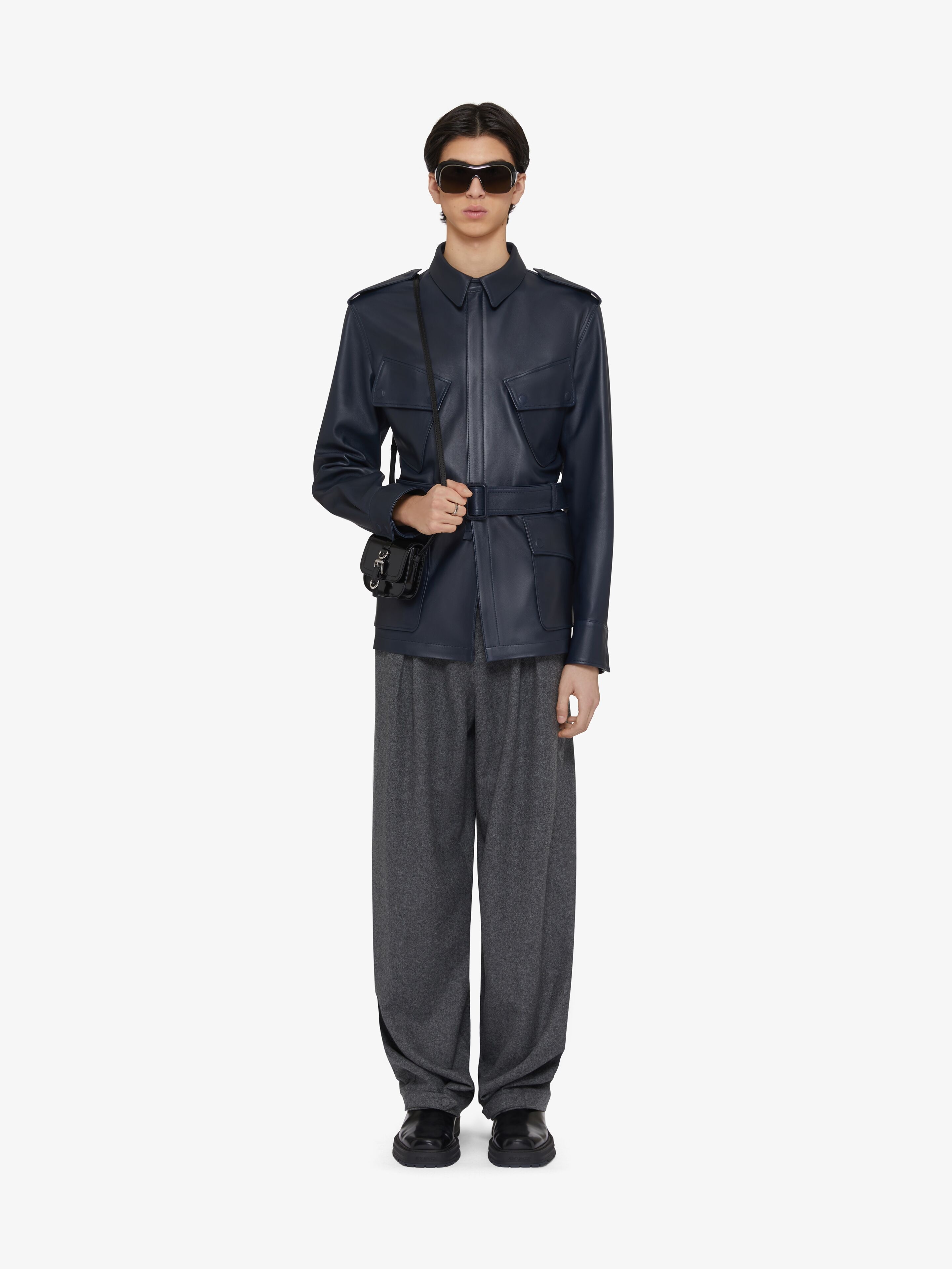 MULTI-POCKET JACKET IN LEATHER - 2